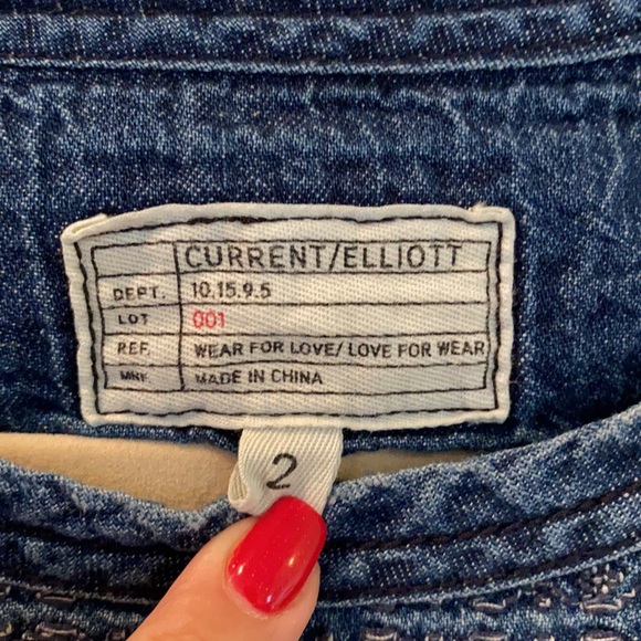 Current Elliott Abigail Embrodered Dress Sz 2/ Sm - Picture 3 of 4